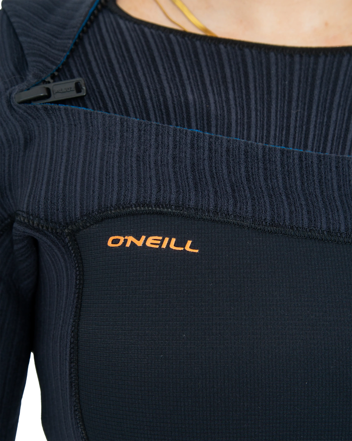 The O'Neill Womens Womens HyperFreak 5/4mm+ Hooded Chest Zip Wetsuit in Black