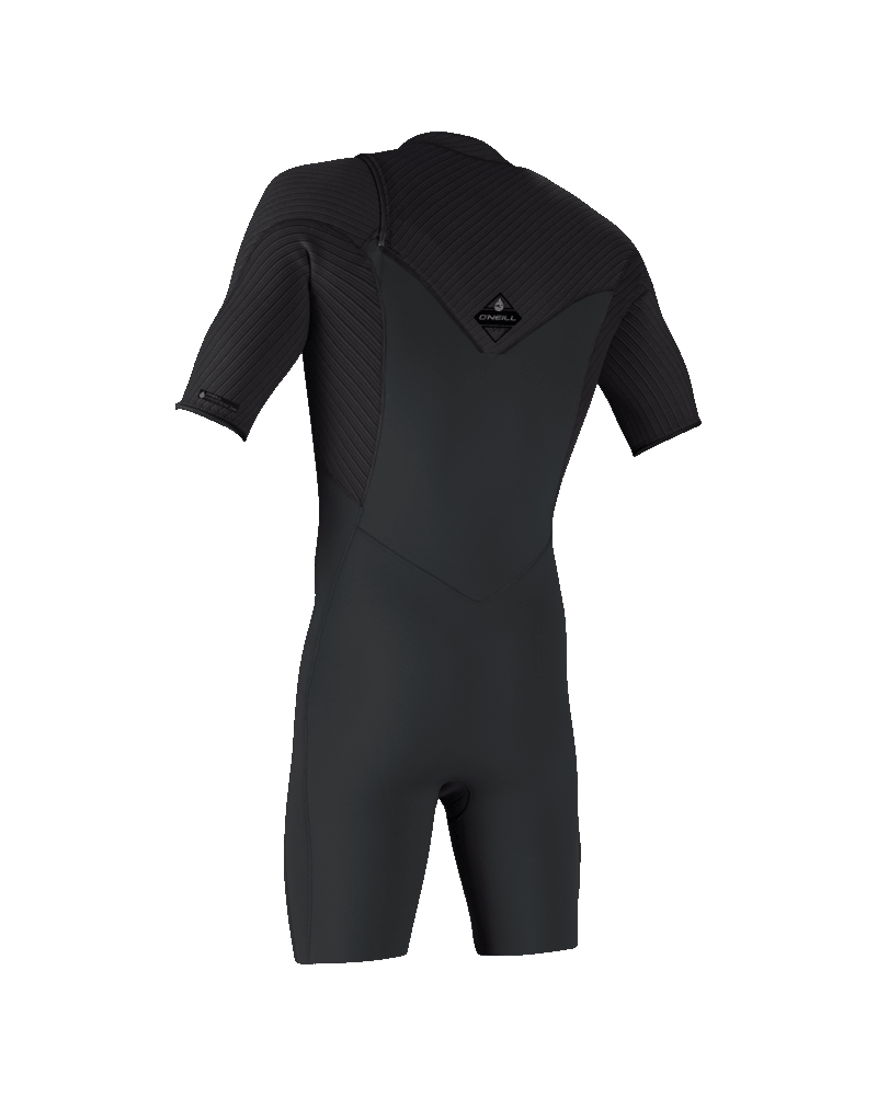 The O'Neill Mens HyperFreak 2mm Chest Zip Shorty Wetsuit in Tempered Steel & Graphite