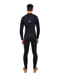The O'Neill Mens HyperFreak Fire 4/3mm Chest Zip Wetsuit in Black