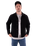 Embroidered Canvas Chore Jacket in Black