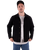 Embroidered Canvas Chore Jacket in Black