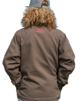 The Salt Water Seeker Mens Canvas Jacket in Walnut