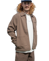 The Salt Water Seeker Mens Canvas Jacket in Walnut