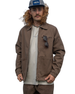 The Salt Water Seeker Mens Canvas Jacket in Walnut