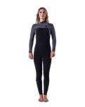 The O'Neill Womens Blueprint 5/4mm+ Chest Zip Wetsuit in Black & Shade
