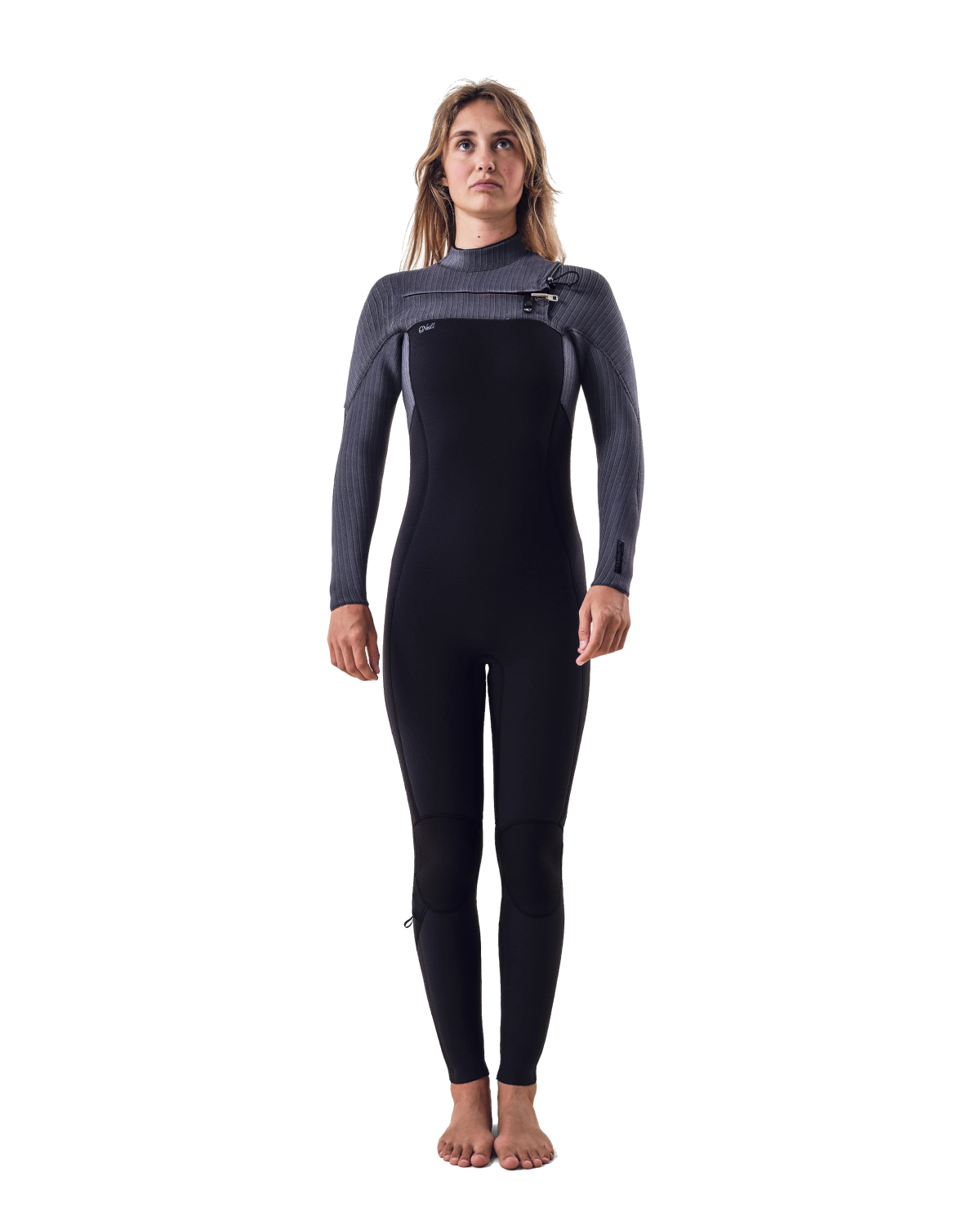 The O'Neill Womens Blueprint 5/4mm+ Chest Zip Wetsuit in Black & Shade