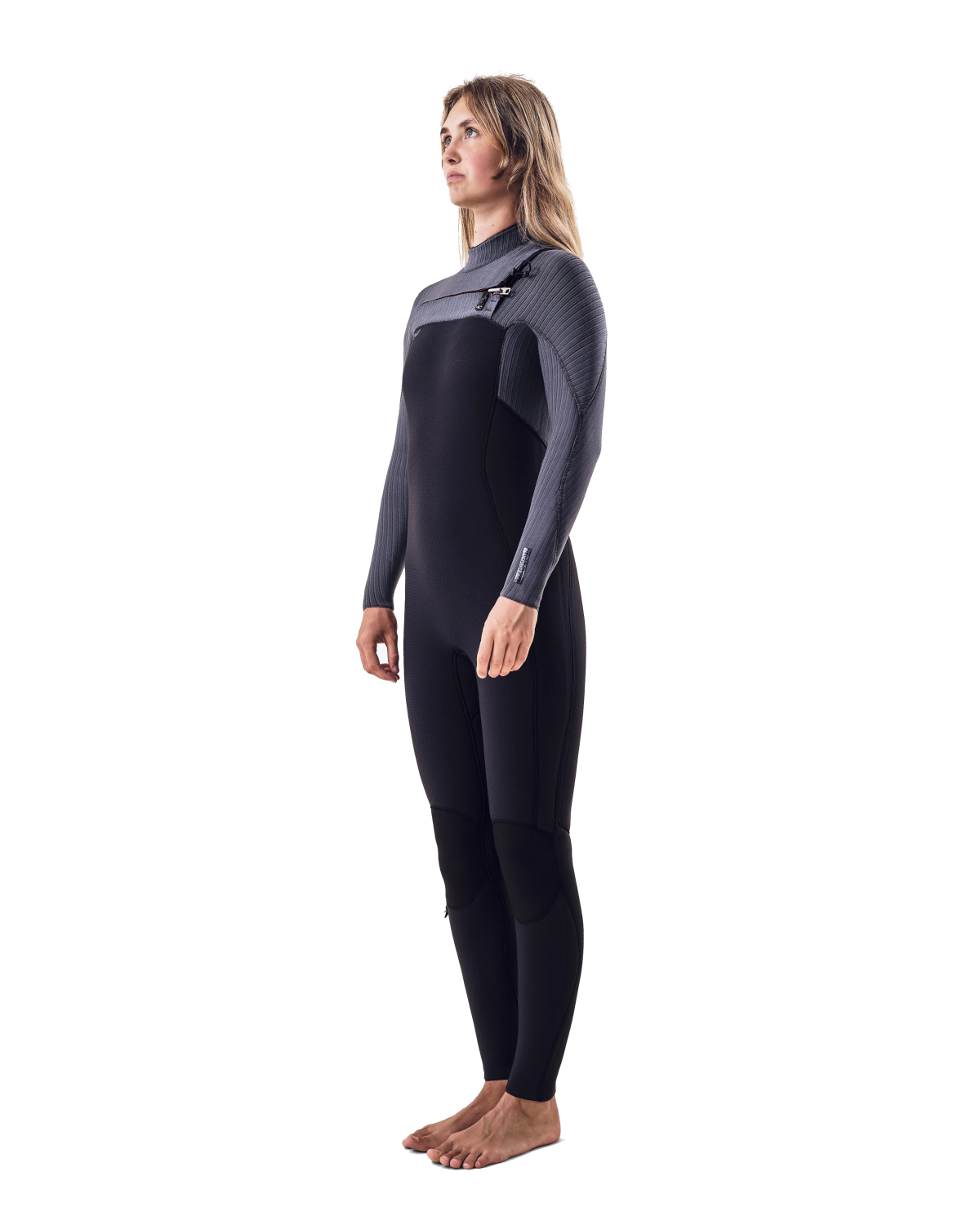 The O'Neill Womens Blueprint 5/4mm+ Chest Zip Wetsuit in Black & Shade