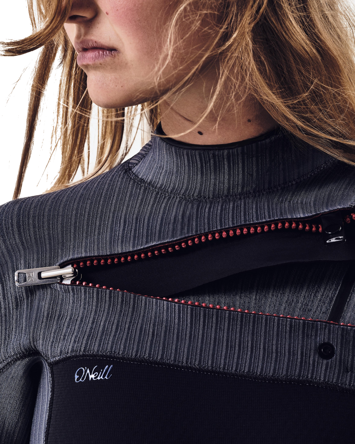The O'Neill Womens Blueprint 5/4mm+ Chest Zip Wetsuit in Black & Shade