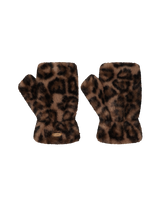 The Barts Womens Britamu Fingerless Gloves in Print Brown