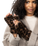 The Barts Womens Britamu Fingerless Gloves in Print Brown