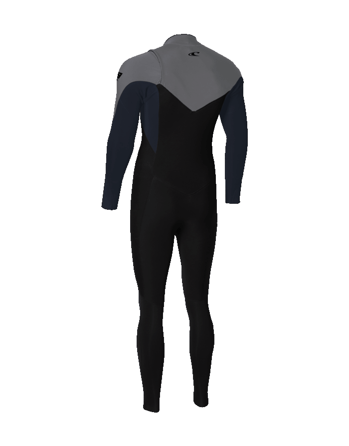 The O'Neill Mens Epic 3/2mm Chest Zip Wetsuit in Black, Slate & Smoke