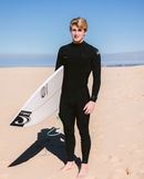 Epic 4/3mm Chest Zip Wetsuit in Black, Black & Black