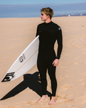 Epic 4/3mm Chest Zip Wetsuit in Black, Black & Black