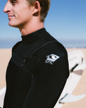 Epic 4/3mm Chest Zip Wetsuit in Black, Black & Black