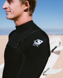 Epic 4/3mm Chest Zip Wetsuit in Black, Black & Black