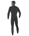 Epic 6/4mm Hooded Chest Zip Wetsuit in Black, Black & Black