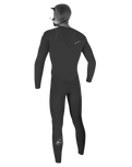 Epic 6/4mm Hooded Chest Zip Wetsuit in Black, Black & Black