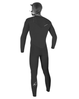 Epic 6/4mm Hooded Chest Zip Wetsuit in Black, Black & Black