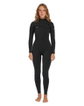 Epic 3/2mm Chest Zip Wetsuit in Black & Black