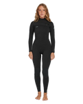 Epic 3/2mm Chest Zip Wetsuit in Black & Black