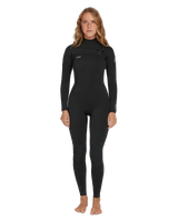 Epic 3/2mm Chest Zip Wetsuit in Black & Black