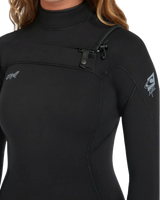 Epic 3/2mm Chest Zip Wetsuit in Black & Black