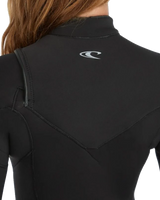 Epic 3/2mm Chest Zip Wetsuit in Black & Black