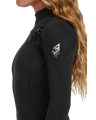 Epic 3/2mm Chest Zip Wetsuit in Black & Black
