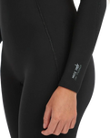 Epic 3/2mm Chest Zip Wetsuit in Black & Black