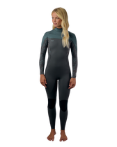 Epic 3/2mm Chest Zip Wetsuit in Tempered Steel, Shaded Island Sky & Shade