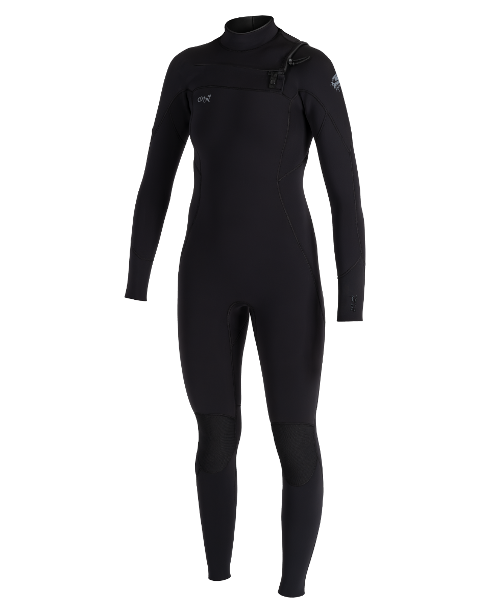 Epic 4/3mm Chest Zip Wetsuit in Black, Black & Black