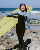 Epic 4/3mm Chest Zip Wetsuit in Black, Stormy Palm & Fadenim