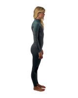 The O'Neill Womens Epic 4/3mm Chest Zip Wetsuit in Tempered Steel, Shaded Island Sky & Shade