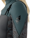 The O'Neill Womens Epic 4/3mm Chest Zip Wetsuit in Tempered Steel, Shaded Island Sky & Shade