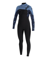 Epic 5/4mm Chest Zip Wetsuit in Black, Stormy Palm & Faded Denim