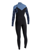 Epic 5/4mm Chest Zip Wetsuit in Black, Stormy Palm & Faded Denim