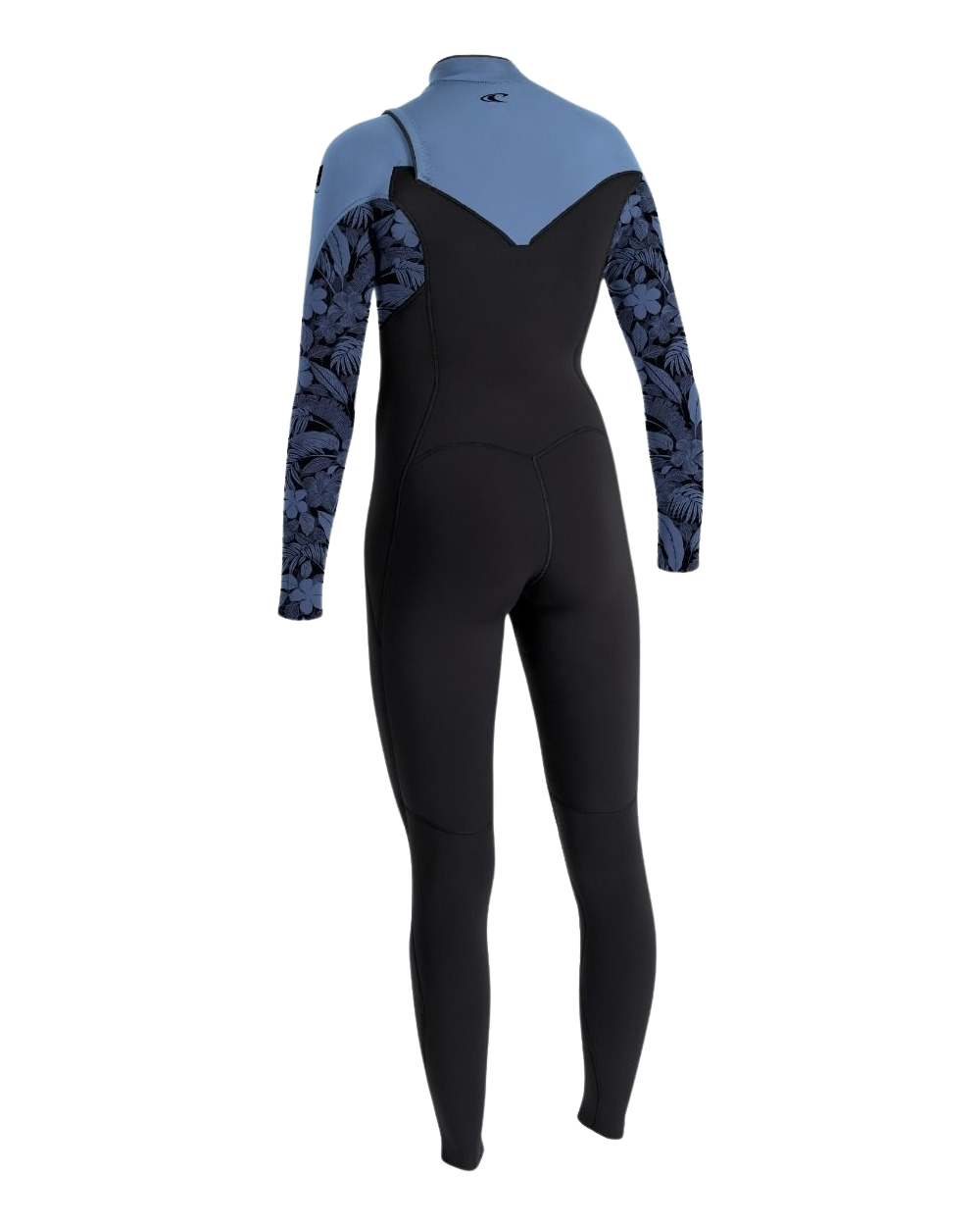 Epic 5/4mm Chest Zip Wetsuit in Black, Stormy Palm & Faded Denim