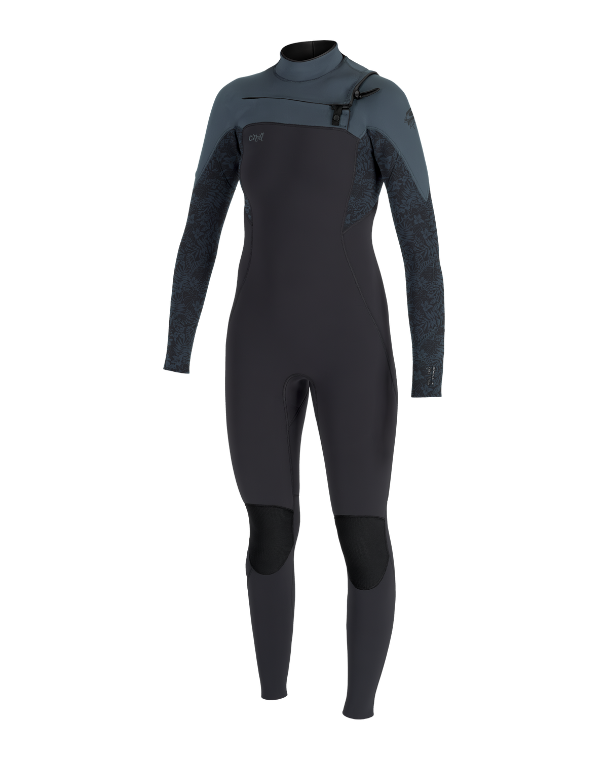 Womens Epic 5/4mm Chest Zip Wetsuit in Tempered Steel, Shaded Island & Shade