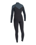 Womens Epic 5/4mm Chest Zip Wetsuit in Tempered Steel, Shaded Island & Shade
