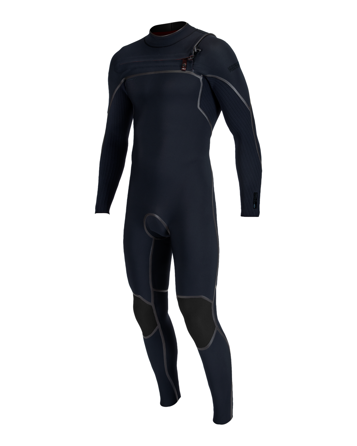 The O'Neill Mens Hyperfreak Fire 4/3mm+ Chest Zip Wetsuit in Carbon & Carbon
