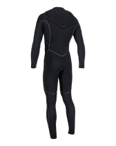 The O'Neill Mens Hyperfreak Fire 5/4mm+ Chest Zip Wetsuit in Black & Black
