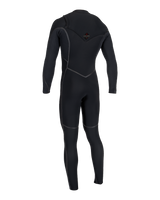 The O'Neill Mens Hyperfreak Fire 5/4mm+ Chest Zip Wetsuit in Black & Black