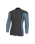 The O'Neill Mens HyperFreak Skins Long Sleeve Rash Vest in Tempered Steel & Blue Fusion