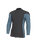 The O'Neill Mens HyperFreak Skins Long Sleeve Rash Vest in Tempered Steel & Blue Fusion
