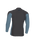 The O'Neill Mens HyperFreak Skins Long Sleeve Rash Vest in Tempered Steel & Blue Fusion