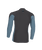 The O'Neill Mens HyperFreak Skins Long Sleeve Rash Vest in Tempered Steel & Blue Fusion
