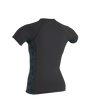The O'Neill Womens HyperFreak Skins Rash Vest in Tempered Steel & Shaded Island Sky