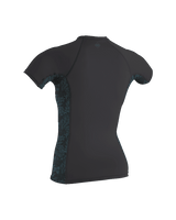 The O'Neill Womens HyperFreak Skins Rash Vest in Tempered Steel & Shaded Island Sky