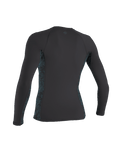 The O'Neill Womens HyperFreak Skins Long Sleeve Rash Vest in Tempered Steel & Blue
