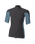 The O'Neill Mens HyperFreak Skins Turtleneck Rash Vest in Tempered Steel & Blue Fusion